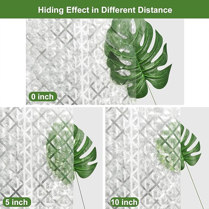 UFRIDAY 75 inch Long Plastic Clear Shower Curtain Liner,Waterproof Shower Liner Transparent 3D Water Cube Bath Curtain 72x75 inches See Through Shower Curtains Liner Clear with 3 Strong Magnets