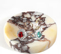 Koville Luxury Italy Calacatta Viola Marble Jewelry Dish, Small Round Trinket Dish for Ring Necklace Earring, 4" Stone Decorative Dish, Aesthetic Home Table Marble Decor