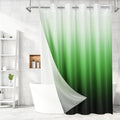 MitoVilla No Hooks Needed Extra Long Shower Curtain Liner Set, 86 inch XL Emerald Green Ombre Heavyweight Waffle Fabric Cloth Shower Curtains with Snap-in Liner for Modern Luxury Hotel & Spa Bathroom