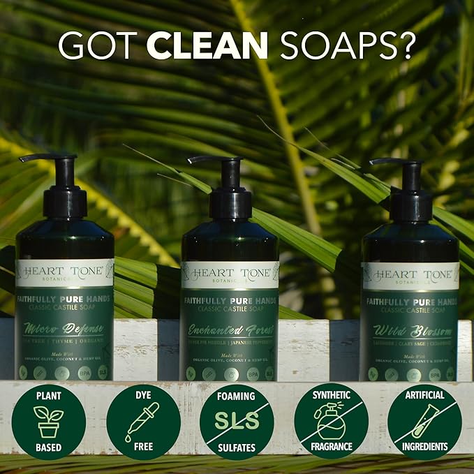Liquid Castile Soap | Organic Olive and Coconut Oils | Non Drying Formula For All Skin Types | Naturally Fragranced Essential Oils (Tea Tree)
