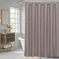 AooHome 72x96 inch Fabric Shower Curtain Liner, Water Repellent Extra Long Bathroom Curtain for Hotel with Hooks, Weighted Hem, Chocolate