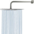NearMoon Square Rain Shower Head With Extension Arm, Large Stainless Steel Rainfall Shower-Waterfall Full Body Coverage (12 Inch, Nickel)