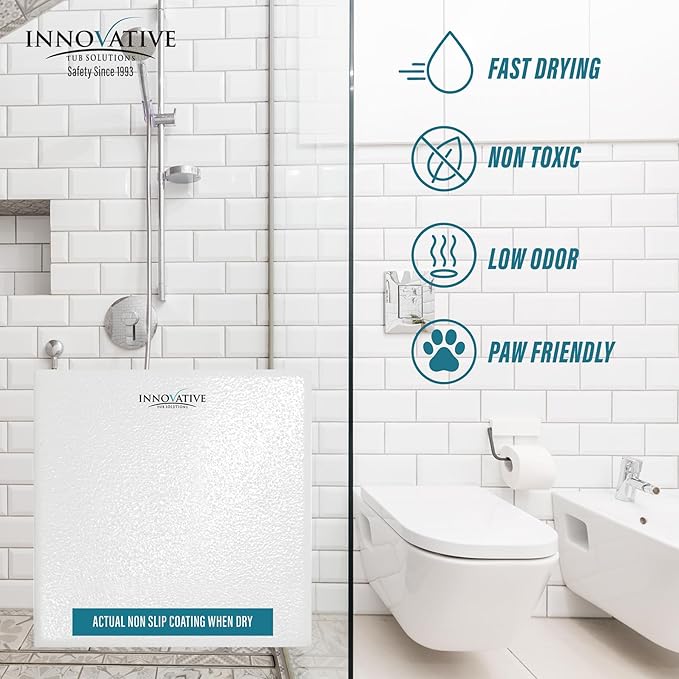 Tub Guard Anti Slip Shower and Tub Grip Coating - Environmentally Friendly Fast Drying - White
