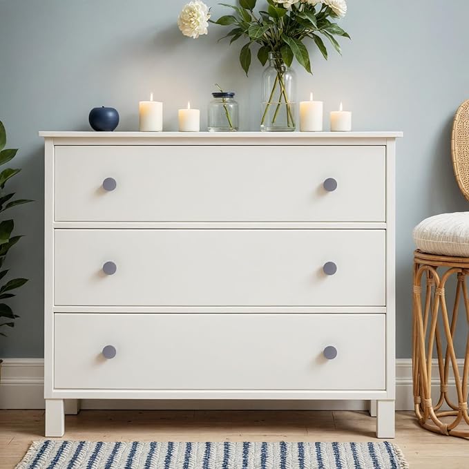 Ravinte 15 Pack Cabinet Knobs Grey Kitchen Cabinet Knobs Round Dresser Drawer Pulls Closet Door Pulls 1-1/5 Inch