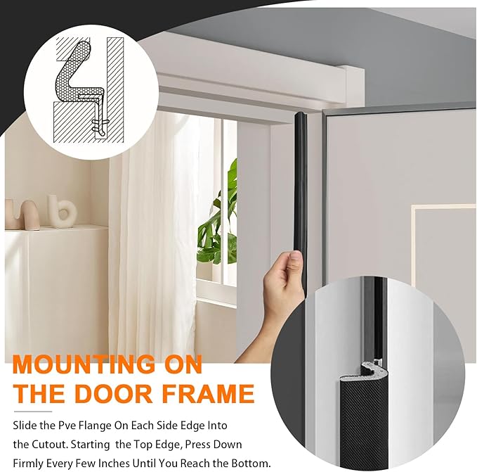 Storystore 20 Ft Weather Stripping Door Seal, Foam Kerf Door Weather Stripping for Doors and Windows Insulation with Slot Card Frame,White