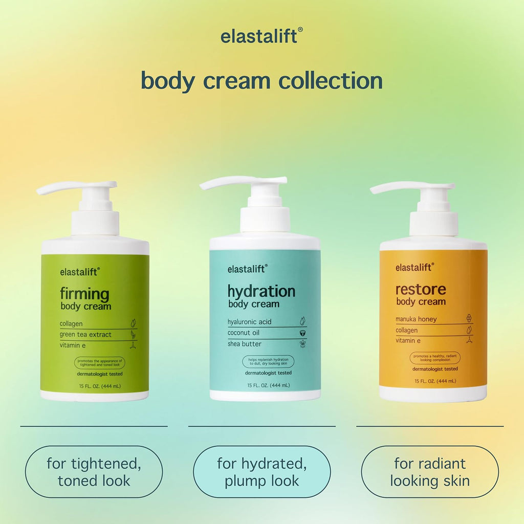 Elastalift Hyaluronic Acid Moisturizer Body Lotion | Anti Aging Skin Care Body Cream & Face Lotion Diminishes Look Of Wrinkles, Sagging Skin, Crepey Skin, Cellulite, Stretch Marks, & Dry Skin, 2-Pack