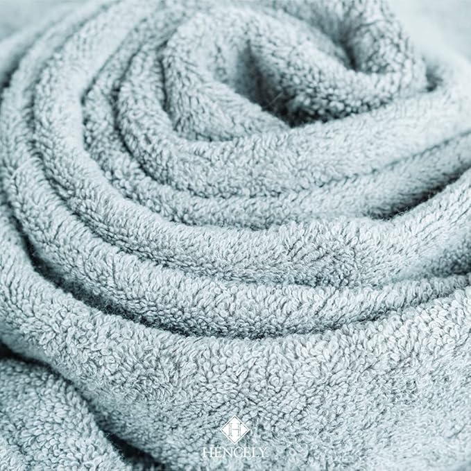 Hencely Luxury Hand Towel - Set of 2 (16x28 Inches) - Soft Turkish Cotton, Absorbent, Quick-Drying Face, Body, Kitchen, and Bathroom Towel (Hand Towels 2 Pack, Water Green)