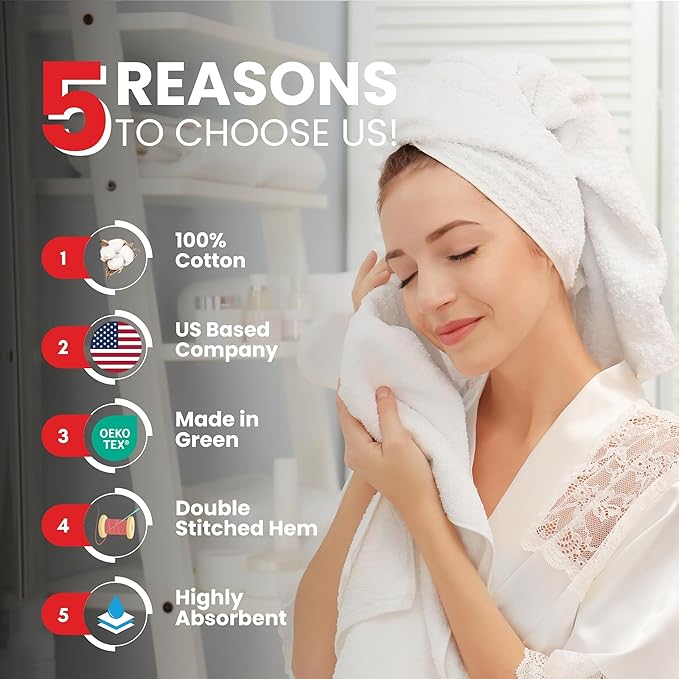 Infinitee Xclusives Green Hand Towels for Bathroom - Set of 6 (16x28 inches) 600 GSM, 100% Cotton Ultra Soft, Quick Drying, Hotel Quality Hand Towel Set (Vivid Green)
