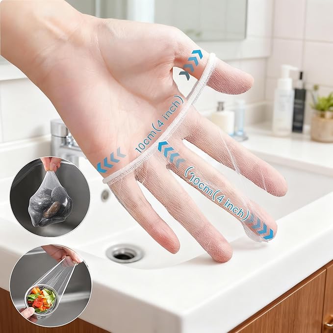 Disposable Sink Strainer – 200 Pack Kitchen Sink Strainer Bags,Disposable Anti-Clogging Drain Covers,Essential Filter Nets for Most Sink Strainers (4.0 x 4.0 Inch)