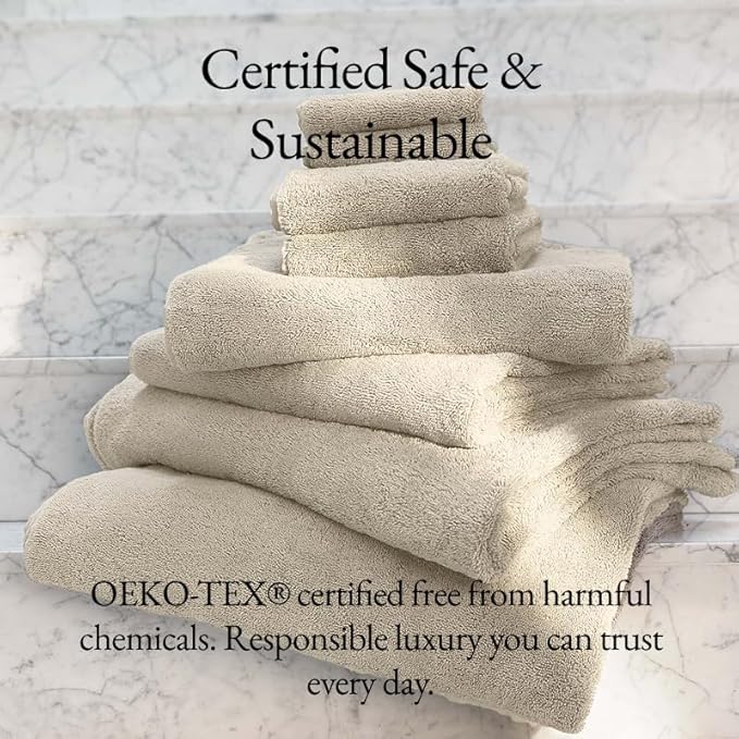 Italic Ultraplush 100% Australian Cotton Hand Towels - Set of 2 Luxury Hand Towels, Ultra Soft and Highly Absorbent 800GSM Towels for Bathroom,Shower, Hotel, and Spa (Sand)