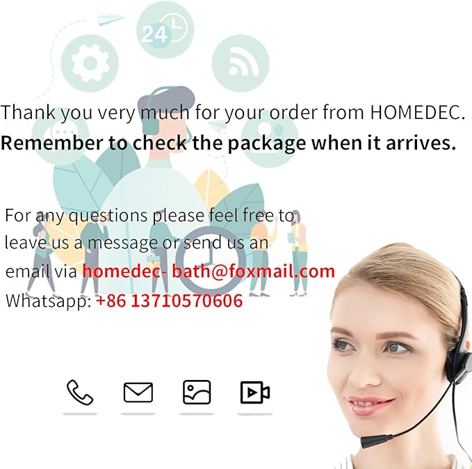 HOMEDEC 5-Function Brass Thermostatic Shower Valve Kit Can Run at Same Time, Concealed Water Diverter with 6 Round Handles Knobs Valve, Brushed Nickel
