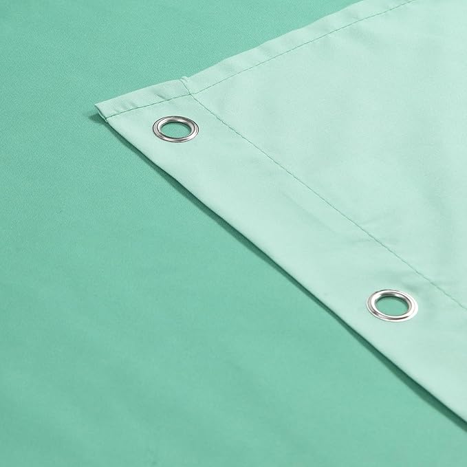 Extra Long Fabric Shower Curtain, Green Ombre Cloth Shower Curtains for Bathroom, Modern Waterproof Bathroom Curtains, 72" W x 84" H