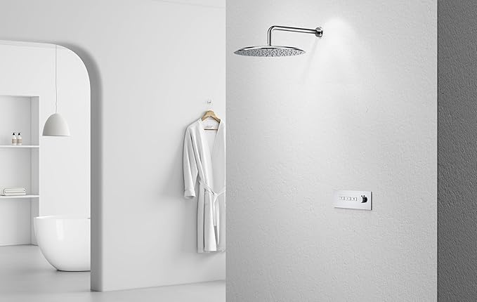 VBFF-Shower Head,rain shower head, 16 inch- Round Shower Head, 1.8 GPM Flow Rate, rainfall showerhead,VBFF14 (Chrome)