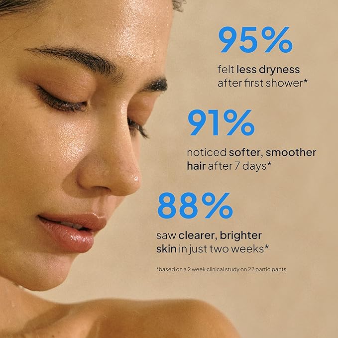 SecondShower Filtered Shower Hand for Hard Water | Clinically Proven for Skin Health, NSF Certified 99.9% Chlorine Removal, SPA Grade High Pressure, Korean Beauty Secret Natural Filter (Citrus Yellow)