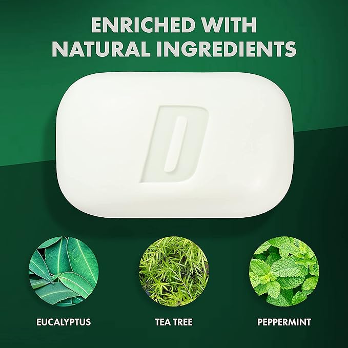 Defense Soap 2pk All Natural Peppermint Bar Soap for Men | Made by Wrestlers with Tea Tree Oil & Eucalyptus Oil to Promote Healthy Skin