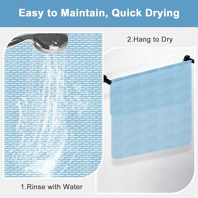 Square Shower Mat: 32"x32" Extra Large Non Slip Shower Mats for Inside Shower, Trimmable PVC Anti Slip Shower Stall Mats, Quick Dry Stand Up Shower Mat for Elderly, Kids