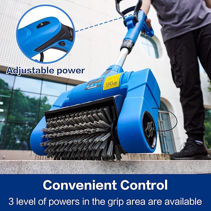 Grout Cleaner Machine with Grout Brush,Heavy Duty with Wire Surface Brush,Standy Safety Grout Scrubber,Moss,Weed Between Floor Tiles,Patio,Board,Bricks, (Outdoor Bundle)