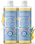 Brittanie’s Pure Castile Liquid Soap Refill, Unscented, 32 Ounce Pack of 2 | Dish Soap, Hair & Body, Home, Gentle and Pure, Made with Natural Luxurious Oils, Vegan & Gluten Free Non-GMO