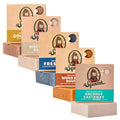 Dr. Squatch Natural Bar Soap for Men - Cold Process Soap with No Harsh Chemicals - Coconut Castaway, Wood Barrel Bourbon, Fresh Falls, Birchwood Breeze & Gold Moss (5 oz, 5-Pack)