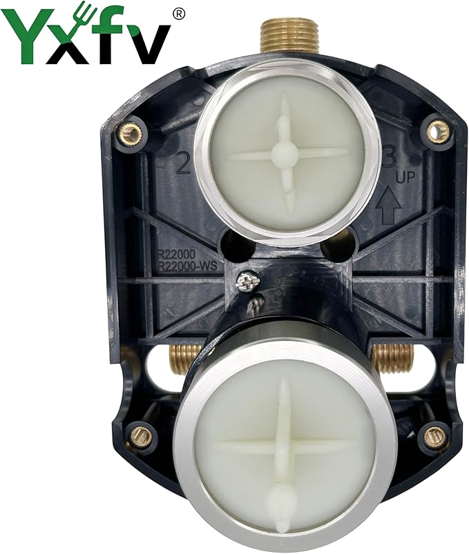 Universal Shower Valve, Suitable for Delta Diverter Valve R22000 MultiChoice, Pressure Balance Rough-In, 3/6-Way Integrated Diverter, Brass, Chrome