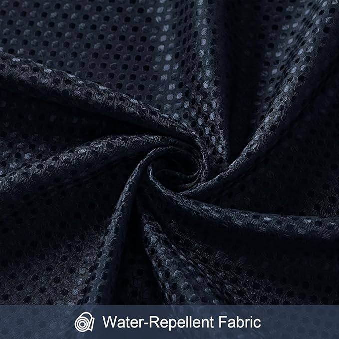 3 in 1 Extra Long Navy Blue Shower Curtain Set-72 W x 84 H, Modern Waffle and PEVA Liner Set with 12 Stainless Steel Hooks, Waterproof Fabric for Bathroom