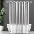 UFRIDAY Clear Shower Curtain Liner 70 x 72 inches, Plastic Waterproof Shower Liner Transparent 3D Water Cube Bath Curtain See Through Shower Curtains Liner Clear with 3 Strong Magnets