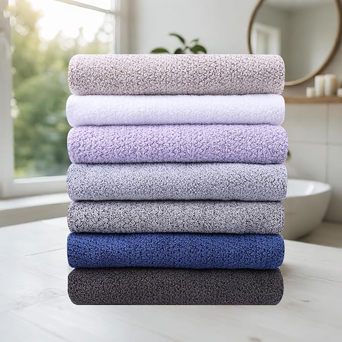 Everplush Oversized Bath Towel Sheet– 2Pieces, Super Soft & Highly Absorbent, Quick-Drying, Generously Sized & Thick. Perfect for Bathroom, Pool, Swimming Use. (Dusk, 35" x 66" 2PK)