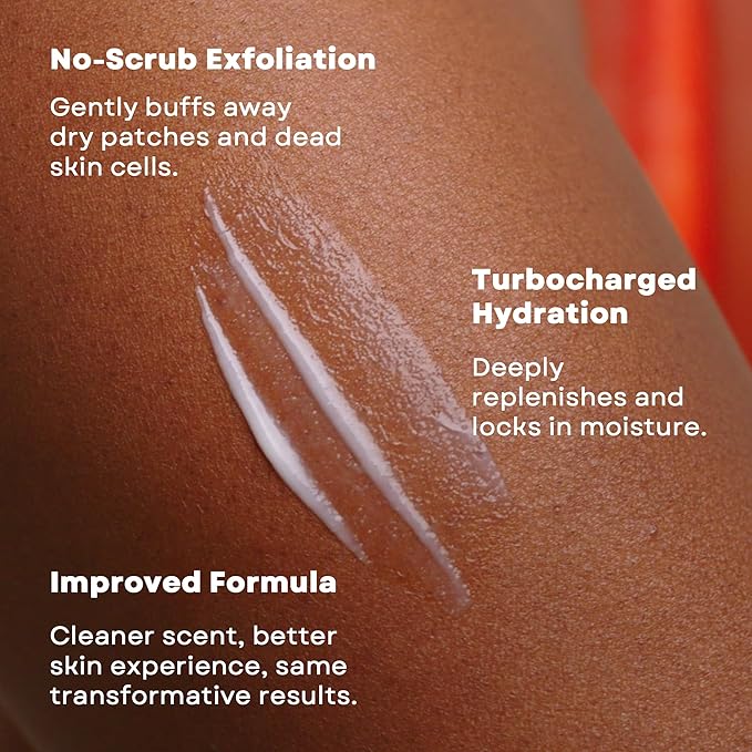 AmLactin Daily Nourish Therapeutic Body Lotion for Dry Skin - No-Scrub Exfoliator and Moisturizer 12% Lactic Acid Lotion, 14.1 oz (Packaging May Vary)