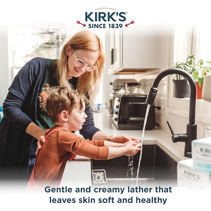 Kirk's Original Coco Castile Soap Fragrance Free 4 oz, Pack 18