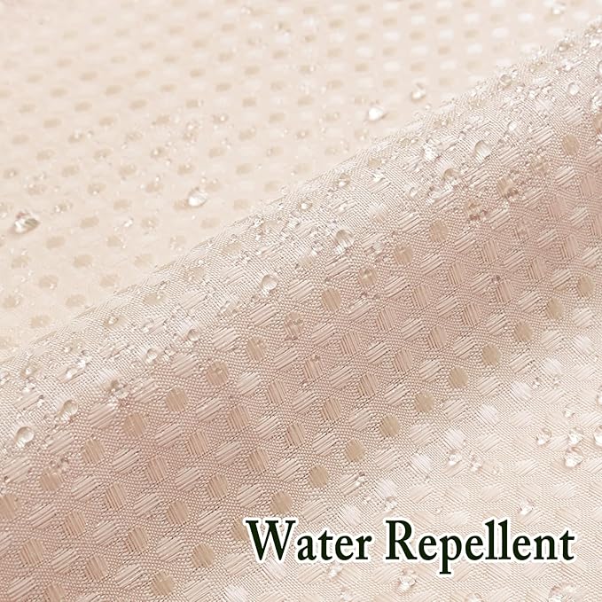 Gibelle Extra Long Shower Curtain 72x86, Waffle Weave Bathroom Shower Curtain with Snap-in Fabric Liner Set, No Hooks Needed, Hotel Style with Mesh Top Window, Blush Pink