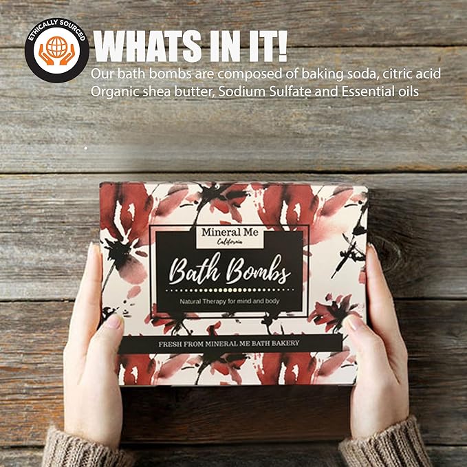Bath Bombs for Women Relaxing with Inspirational Messages, 12 Natural and Organic Bath Bombs with Essential Oils & Skin Moisturizing Shea Butter. Stocking Stuffers Christmas Gifts for Wife Girlfriend