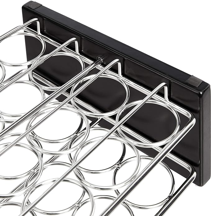 Amazon Basics 20 Jars Spice Organizer Rack, Silver