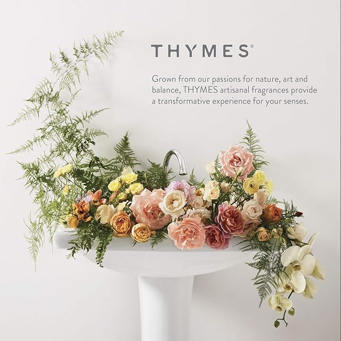 Thymes Moisturizing Hand Wash Soap with Pump - Luxury Hand Soap Gently Cleanses & Moisturizes - Skin Care with Glycerin & Kelp - Serene, Fresh Fragrance (Aqua Coralline, 8.25 oz)