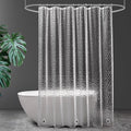 UFRIDAY Extra Long Clear Shower Curtain Liner 72 x86 inches,3D Water Cube Extra Long Shower Curtain for Bathroom with 3 Big Weighted Magnets and 12 Rustproof Grommet Holes