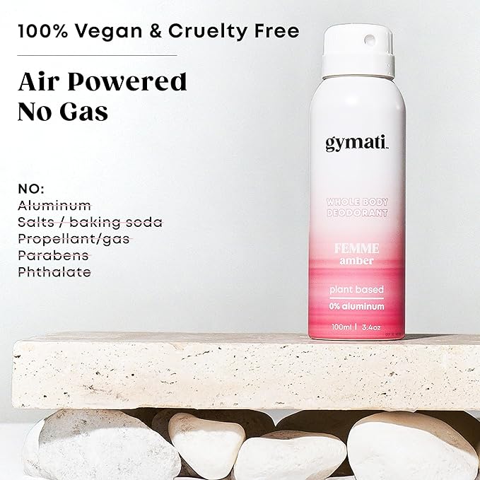 Gymati Fitness Body Deodorant Spray Aluminum Free - Women - Pack of 3