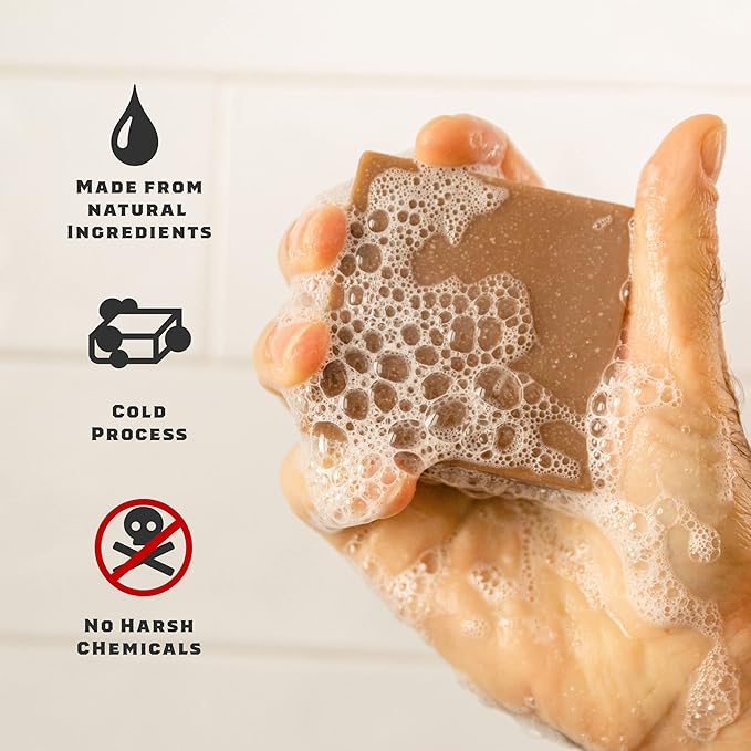 Dr. Squatch Natural Bar Soap for Men - Cold Process Soap with No Harsh Chemicals - Pine Tar, Wood Barrel Bourbon, Birchwood Breeze, Spearmint Basil & Eucalyptus Greek Yogurt (5 oz, 5-Pack)