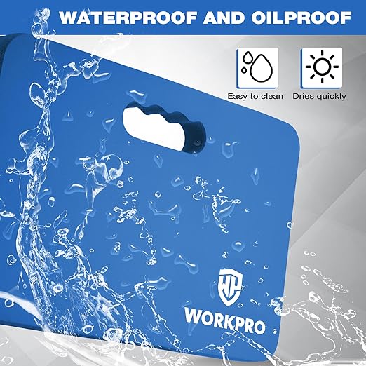 WORKPRO Extra Thick Kneeling Pad, Soft Foam Cushioning for Knee, Large Foam Kneeler Mat for Gardening, Bathing Baby, Workout Supplies, 17.5 x 11 x 1.5 in, Blue