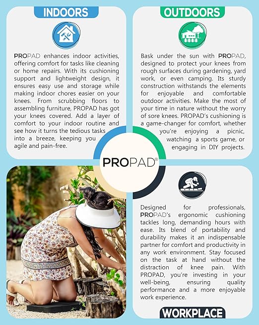 Thick Kneeling Pad, Garden Kneeler for Gardening, Bath Kneeler for Baby Bath, Kneeling Mat for Exercise & Yoga, Knee Pad for Work, Floor Foam Pad, Extra Large (XL) 18 x 11 x 1.5 Inches, Black