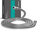 AULEEND，118 inch，encrypted shower hose 304 stainless steel metal - Extra long shower hose -（Universal Connection G 1/2" x 1/2")（chrome）
