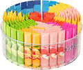 Rotating Drink Mix Organizer, Clear Lazy Susan Turntable for Powder Packet, Water Packet, Water Flavor Packet, Divided Drink Packet Organizer