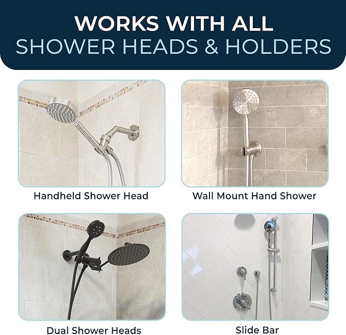 HammerHead Showers Solid Metal Shower Hose Attachment for Showerhead, Extra-Long 72-Inch Universal Replacement Hose for Hand held Shower, Matte Black
