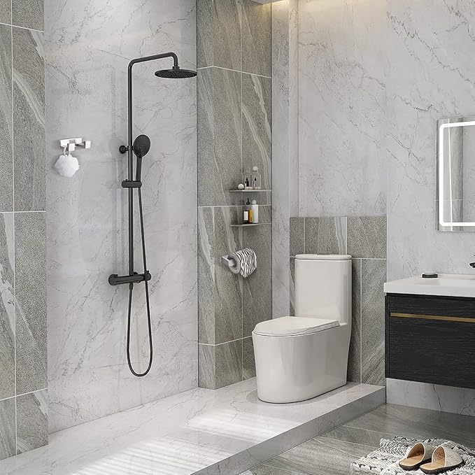 TNOMS Brushed Bathroom Hardware Accessories Set 4 Pieces Brushed Nickel Towel Bar Set, 23.6 Inch Towel Rack Set SUS304 Stainless Steel Bathroom Set,Wall Mounted