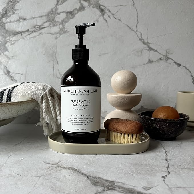 Murchison-Hume Luxury Vegan Hand Soap with Pump Dispenser, Moisturizing Hand Wash, SLS, Paraben & Cruelty-Free, 17oz (Lemon Myrtle)
