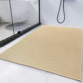 HOMBYS 58 x 32 Extra Large Shower Mat for Shower Stall Tub, Non Slip Bath Mat Bathroom Accessories, PVC Mats for Shower and Bathroom, Quick Drying, (Khaki, 58"x32")