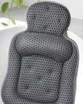 Bath Pillows for Tub, Cozy Bathtub Cushion for Head and Neck with Soft 3D Mesh Fabric and 54 Non-Slip Suction Cups, Relaxing Tub and Shower Accessories Spa Gift Gray Extra Thick