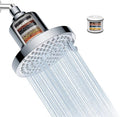 Filtered Shower Head with Filters: Removes Chlorine & Heavy Metals High Pressure Rain Showerhead for Hard Water Hair Skin 6'' Round Luxury Polished Chrome