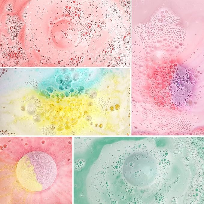Organic Bath Bombs Women,Nature Bath Bombs for Women Relaxing,Lush Bath Bomb Gift Set