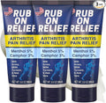 RUB ON RELIEF Topical Pain Relief Cream - Non-Greasy Joints Pain Cream for Knees, Shoulders & Back, Targeted Arthritis & Muscle Aches with Arnica, MSM, Turmeric, Aloe Vera, & Castor Oil- 3 oz (3 Pack)