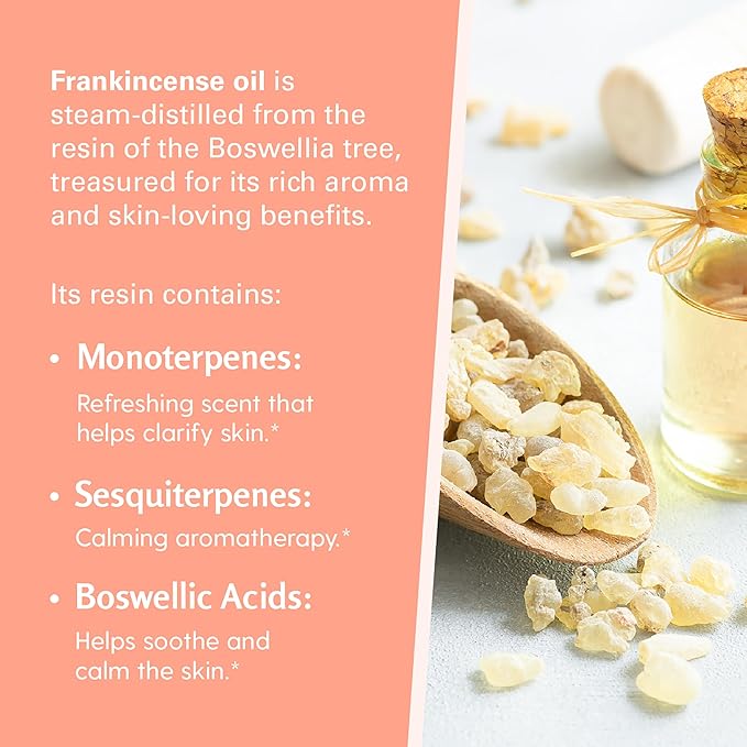 Frankincense Essential Massage Oil for Scars, Stretch Marks & Fine Lines, Firming, Hydrating, Smoothing & Calming Formula with Collagen, Stem Cells, Lavender & Grapefruit, 8 fl oz, by M3 Naturals