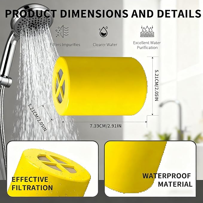 Shower Filter Replacement Compatible With Afina Filtered Showerhead & Shower Filter,for Hard Water Remove Chlorine And Other Impurities,1Pack